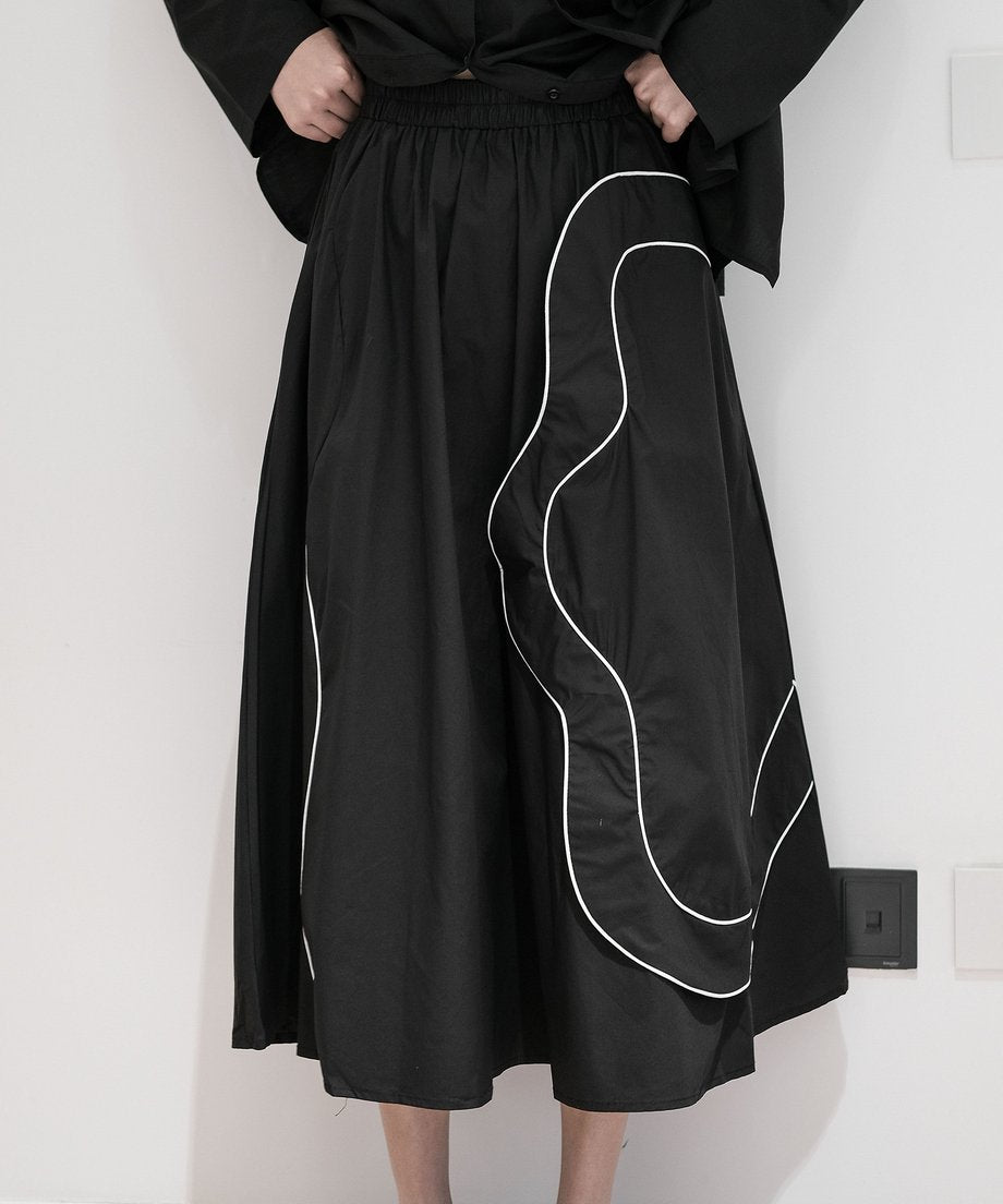 Double Line Flower Skirt