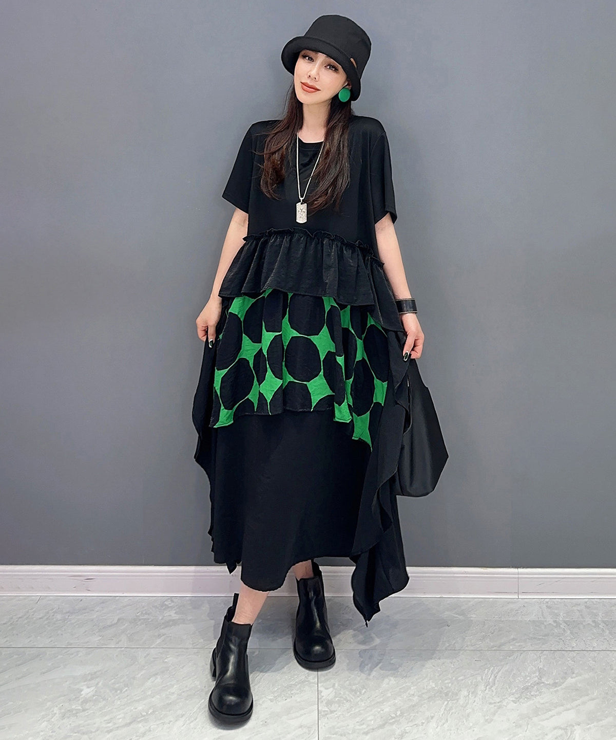Dot Tiered Dress