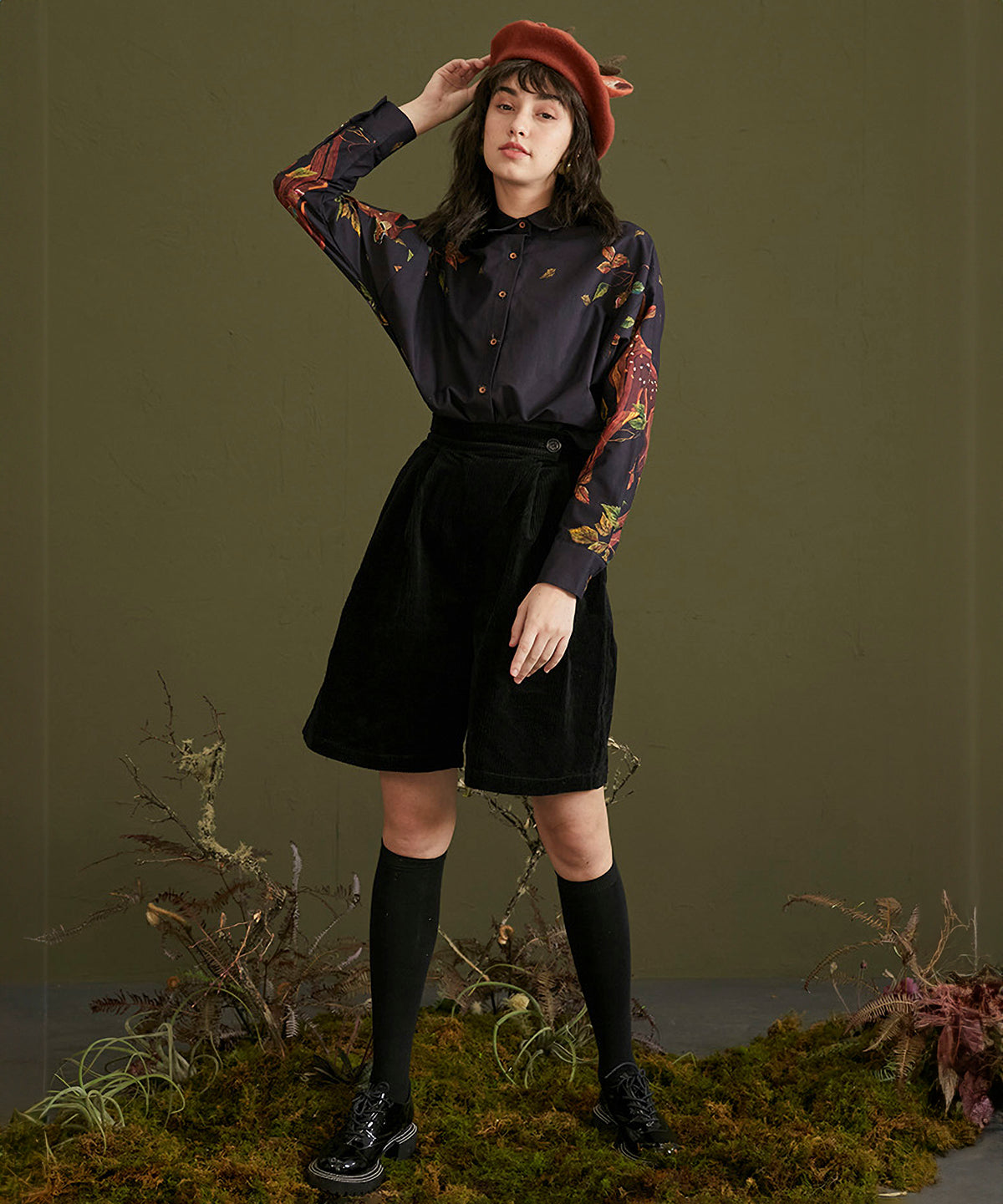 Deer Print Blouse
