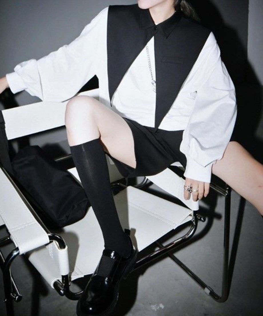 False Collar & Peasant Sleeve Top Co-ord
