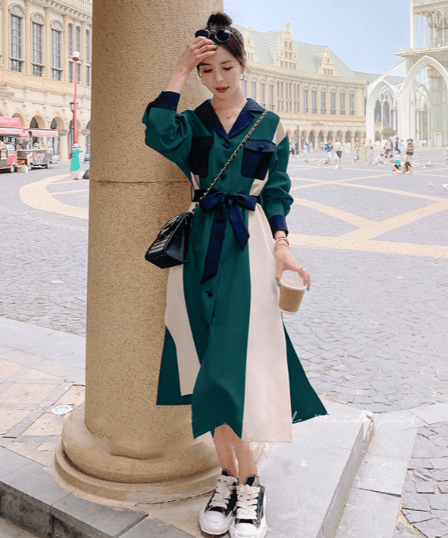 Color Blocking Dress