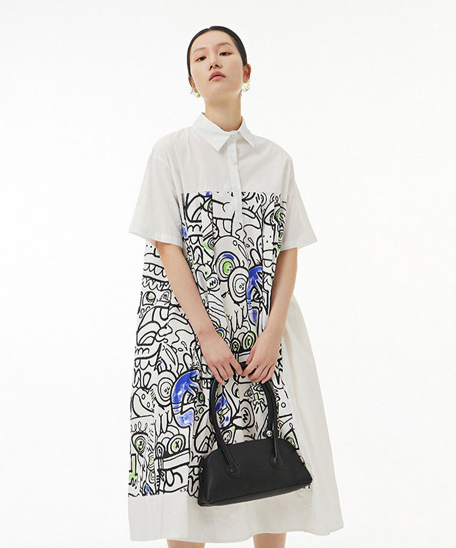 Graphic Art Printed Dress