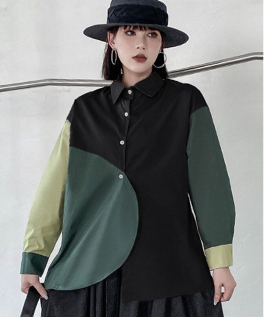 Color Blocking Blouse