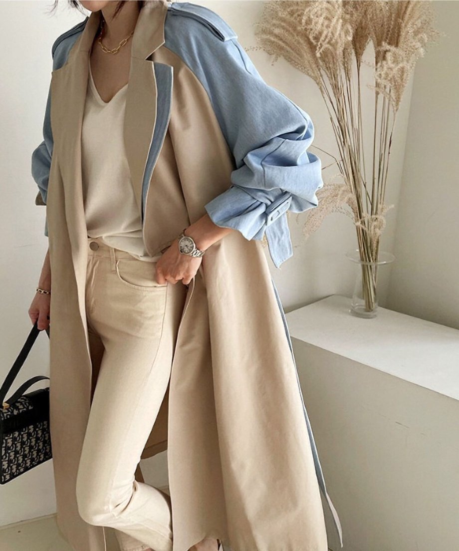 Raglan Sleeve Trench Coat