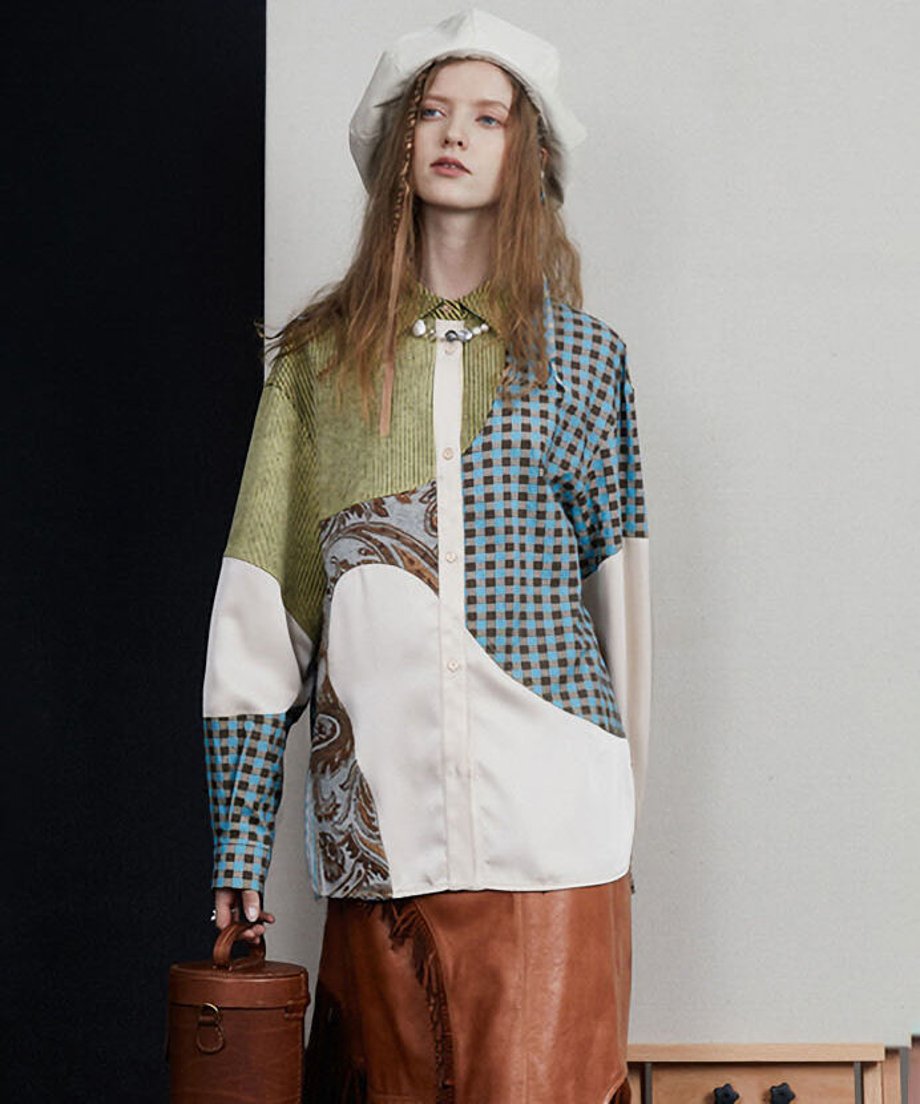 Patchwork Pattern Mix Shirt