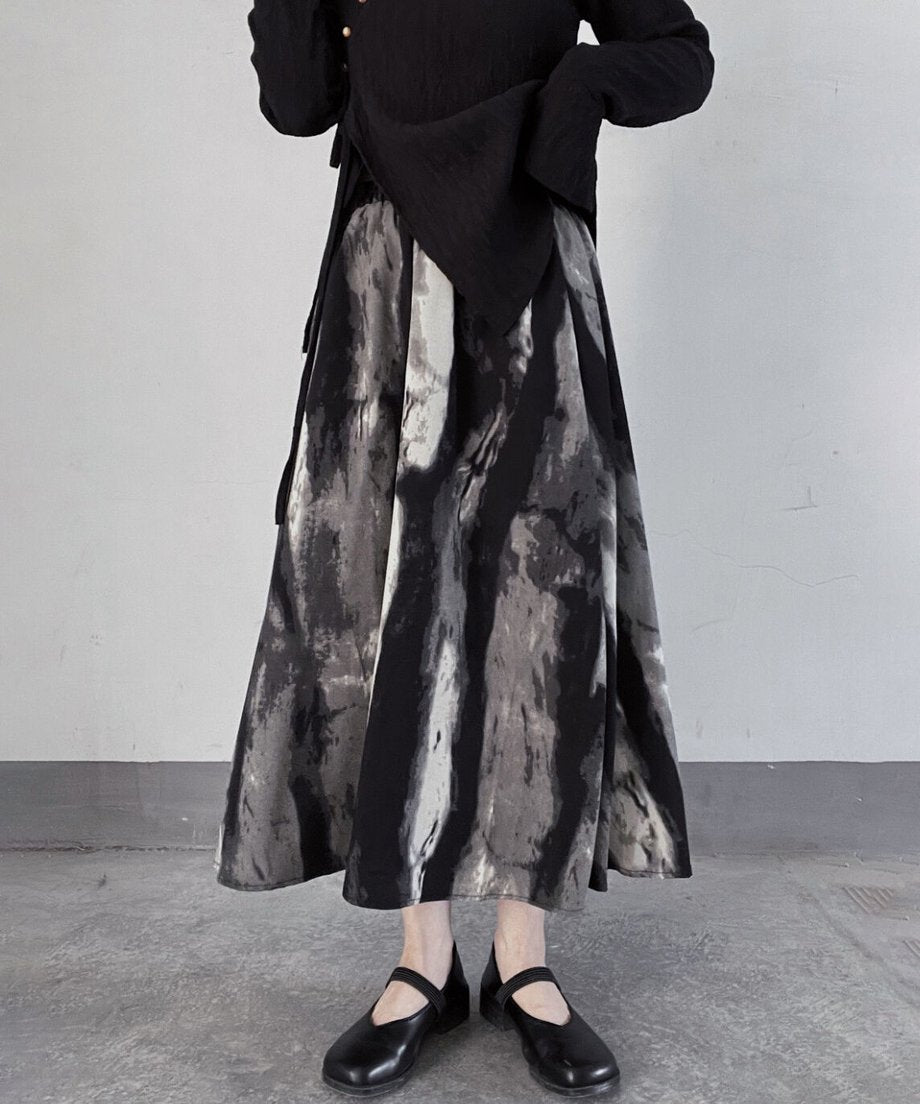 Blurred Print Skirt