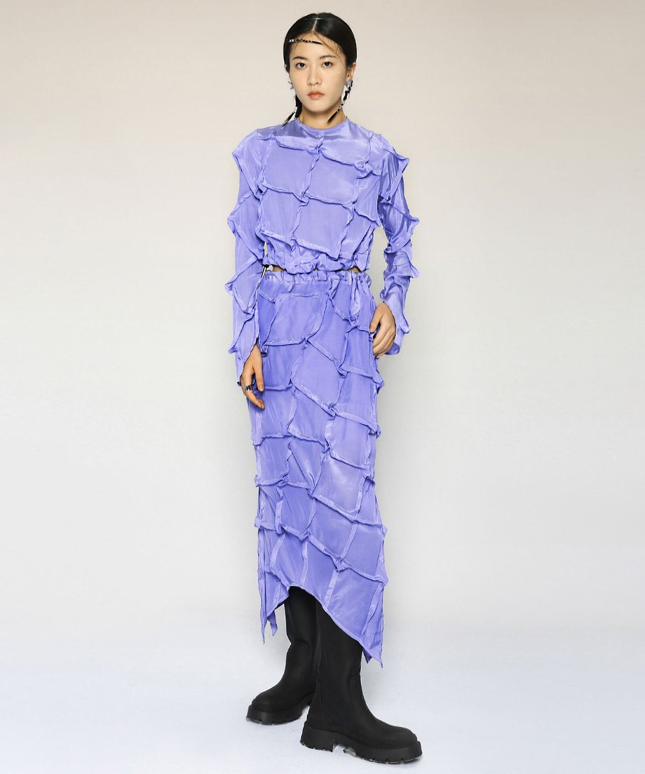 Round-neck Mulberry Top