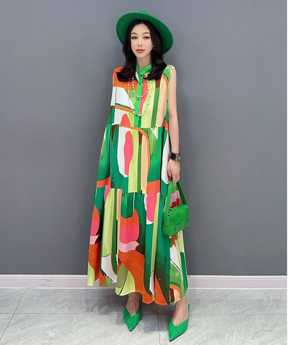 Marble Print Dress