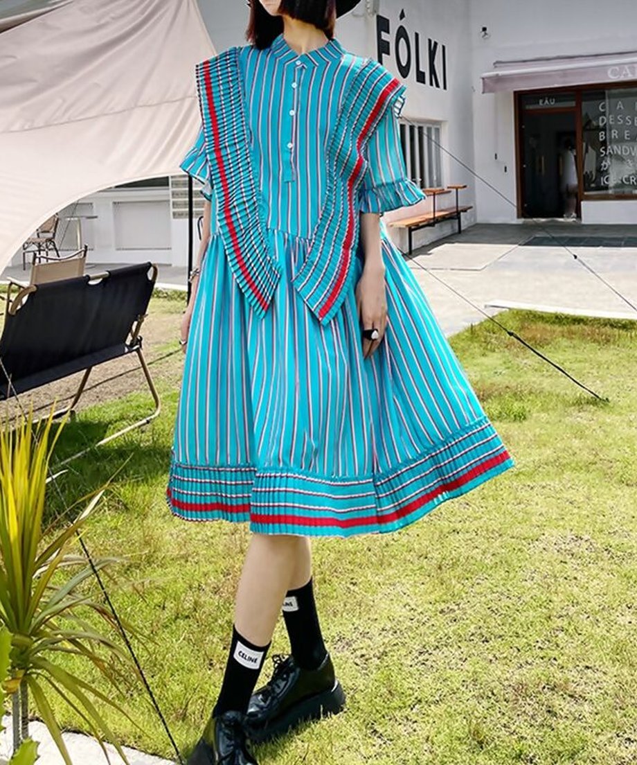 Frilly Pleated Dress