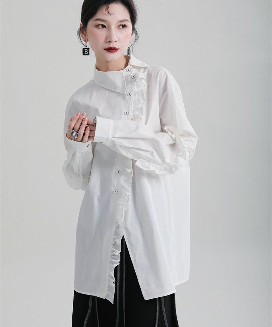 Frill Placket Blouse