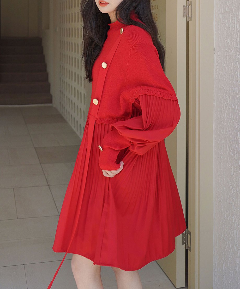 Lantern Sleeve Dress
