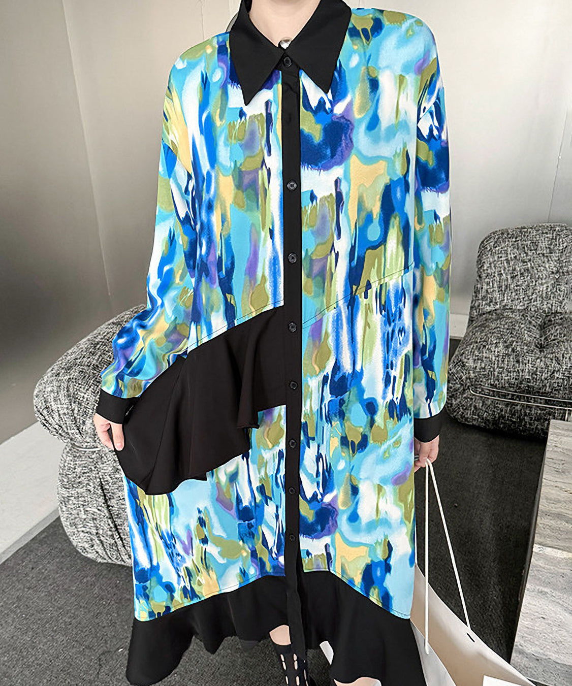 Marble Print Dress