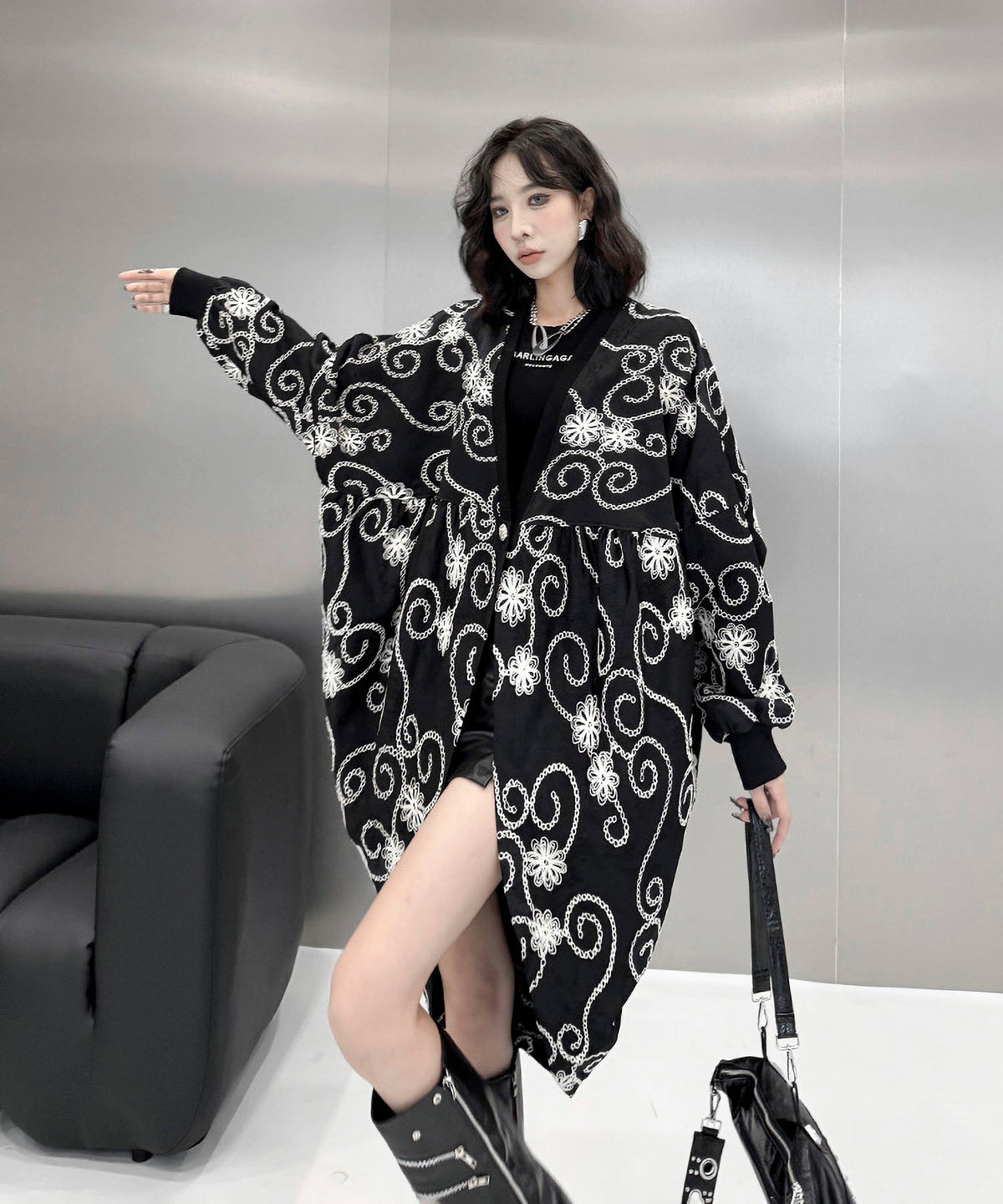 Flower Embroidery Cardigan