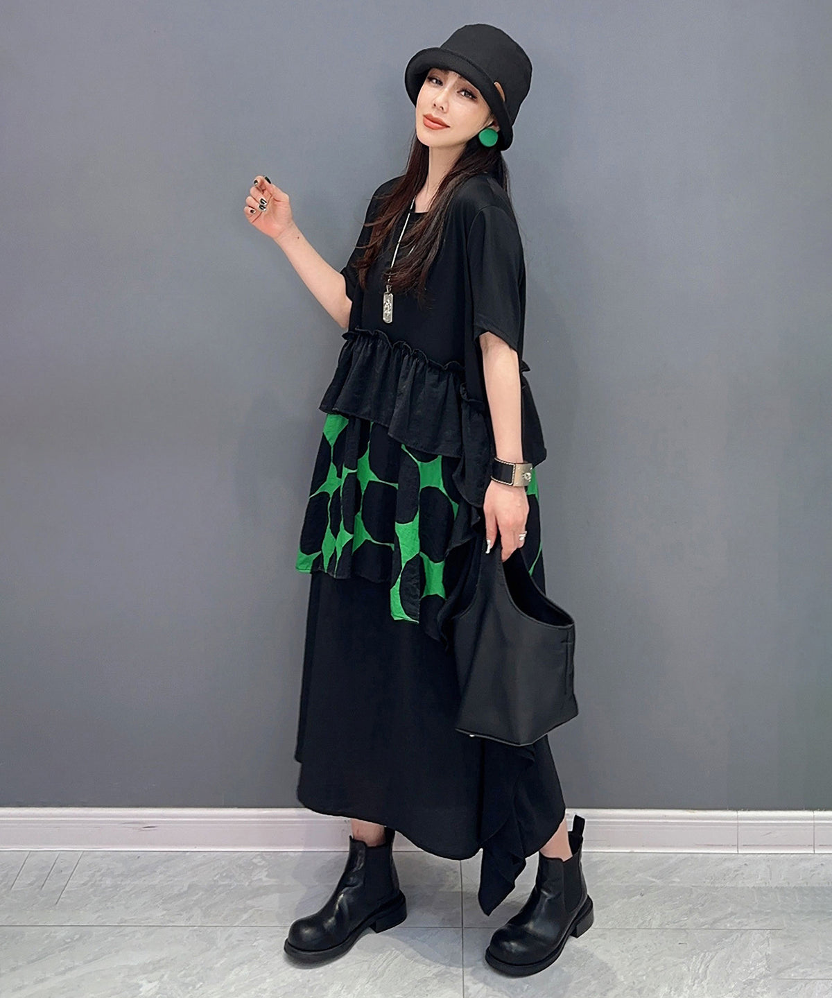 Dot Tiered Dress