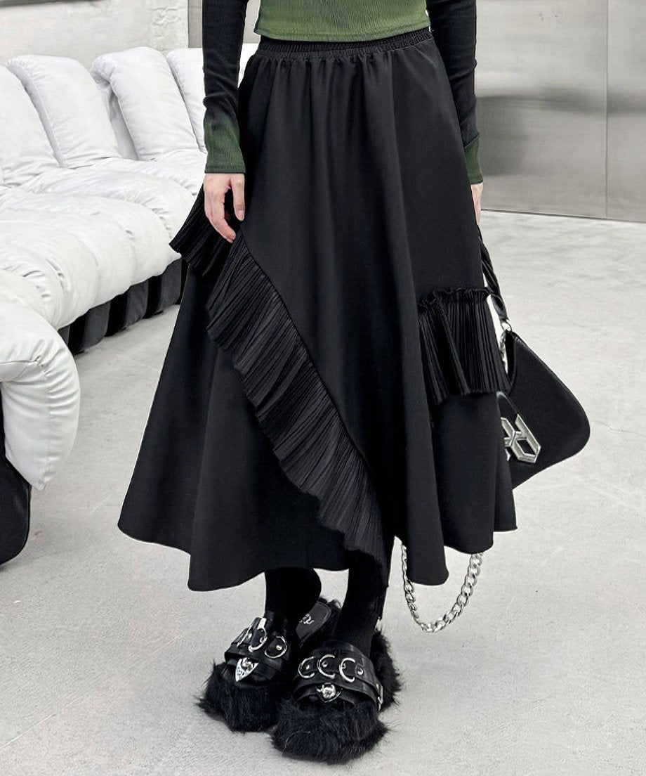 Pleat Ruffle Skirt