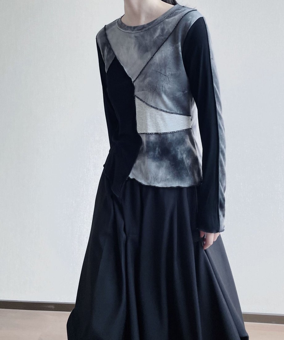 Boat-neck Blocking Top
