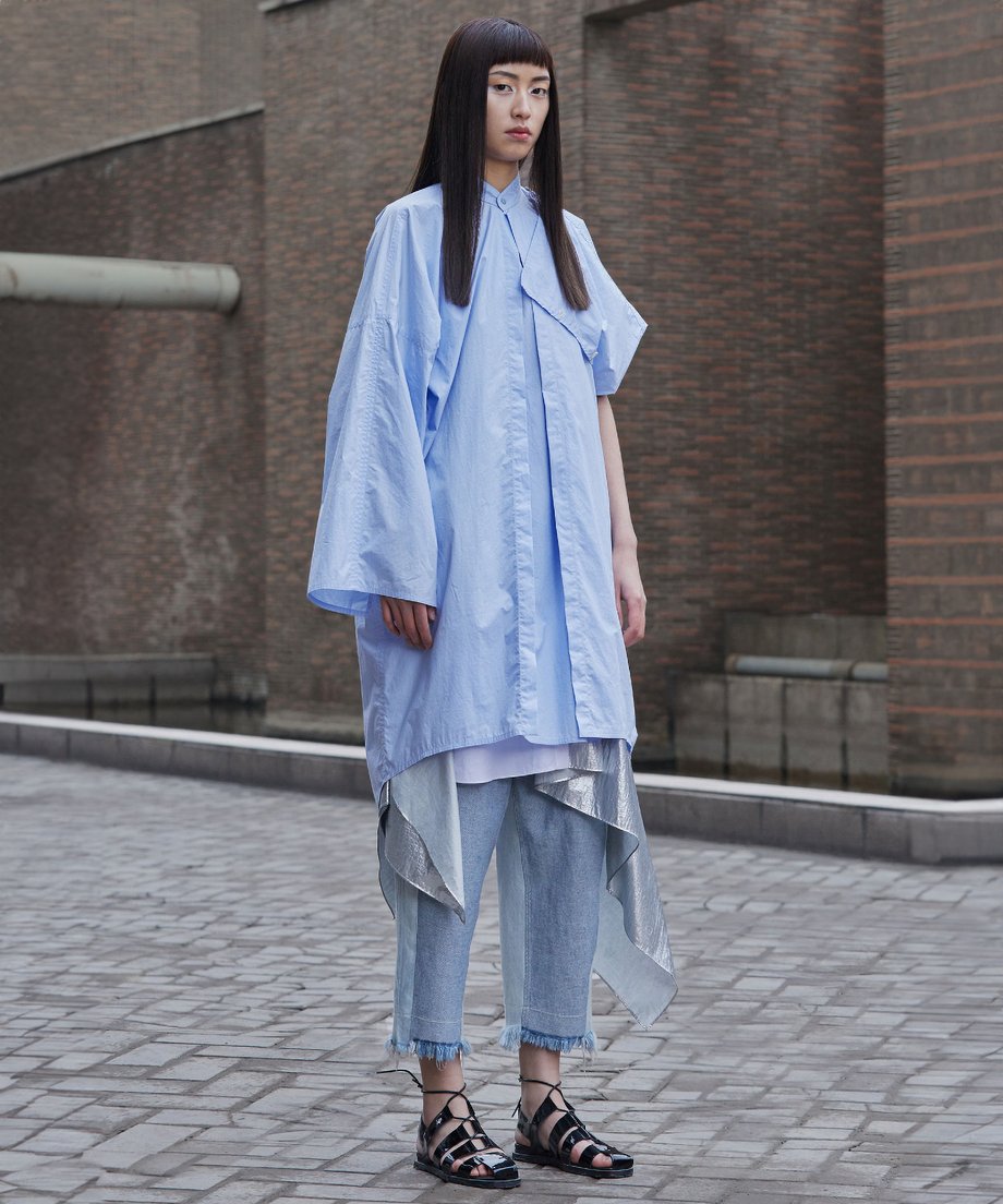 Cross Yoke 2-way Blouse