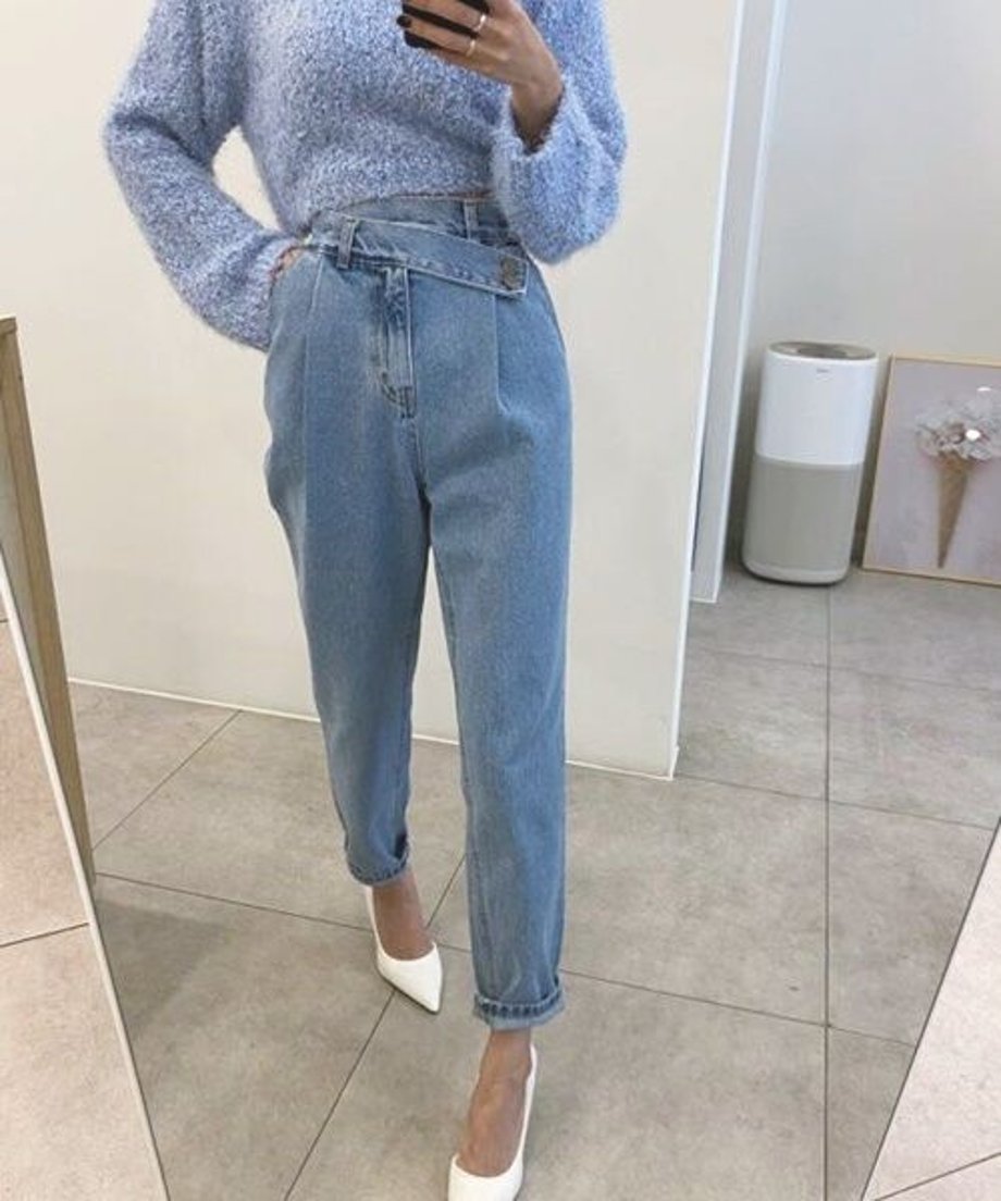 Tapered Denim Pants