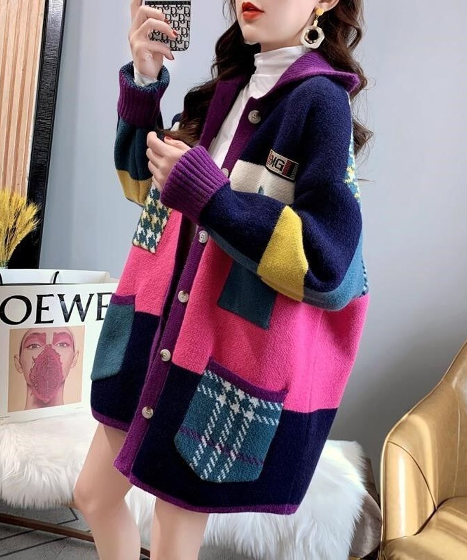 Panel Knit Cardigan