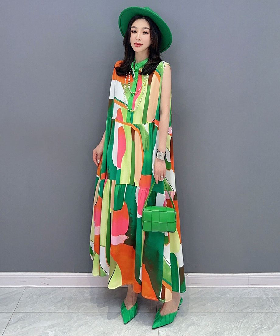 Marble Print Dress