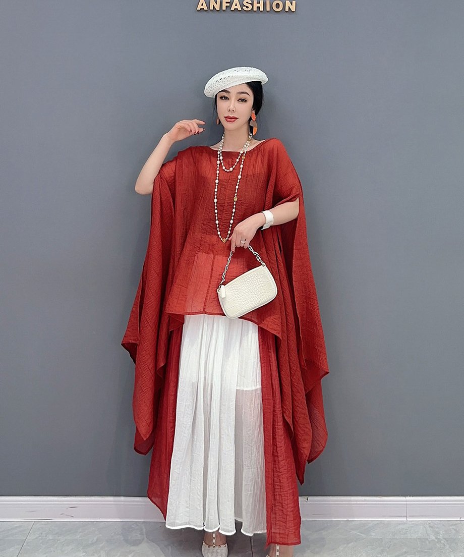 Contrast Flow Skirt