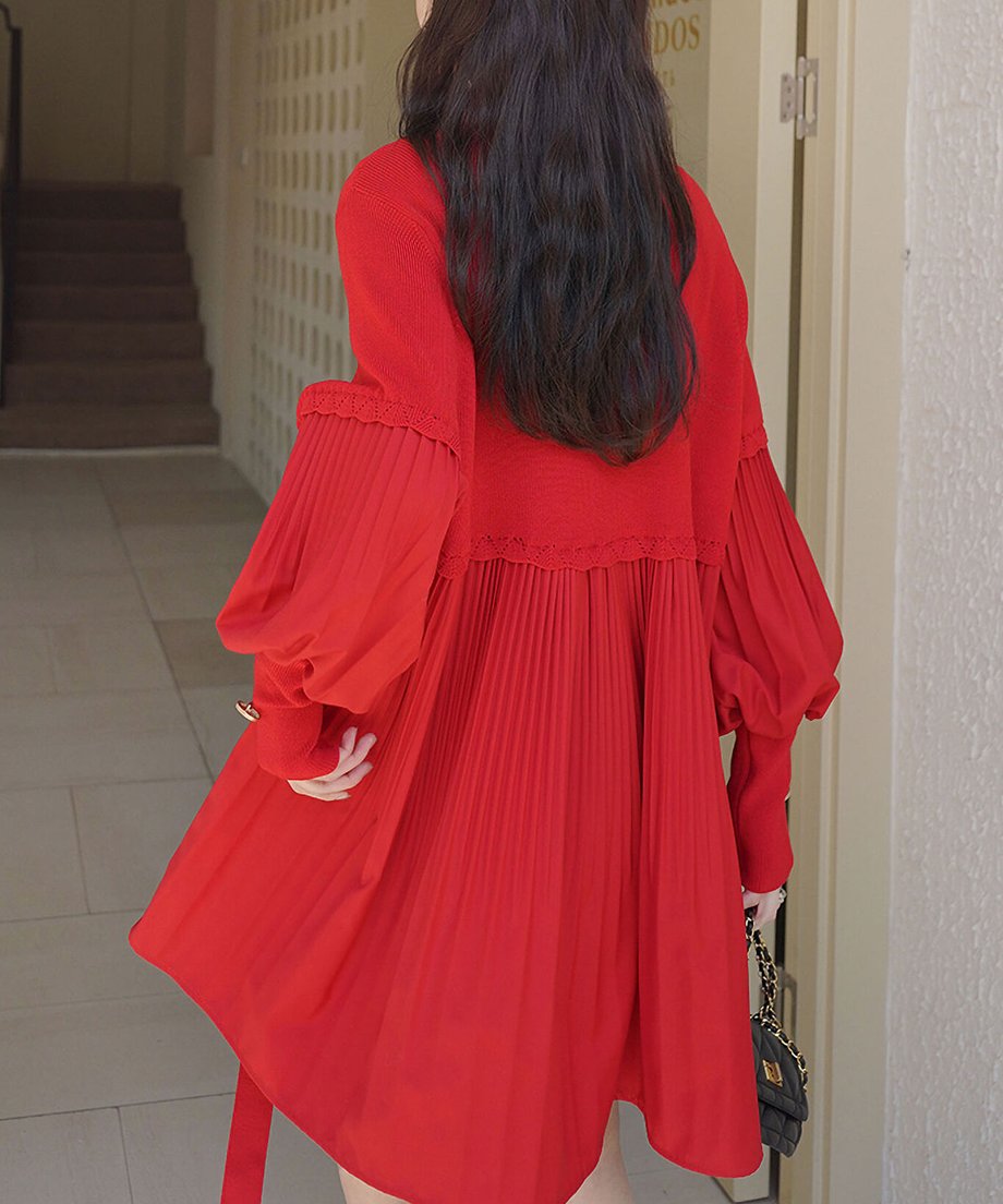 Lantern Sleeve Dress