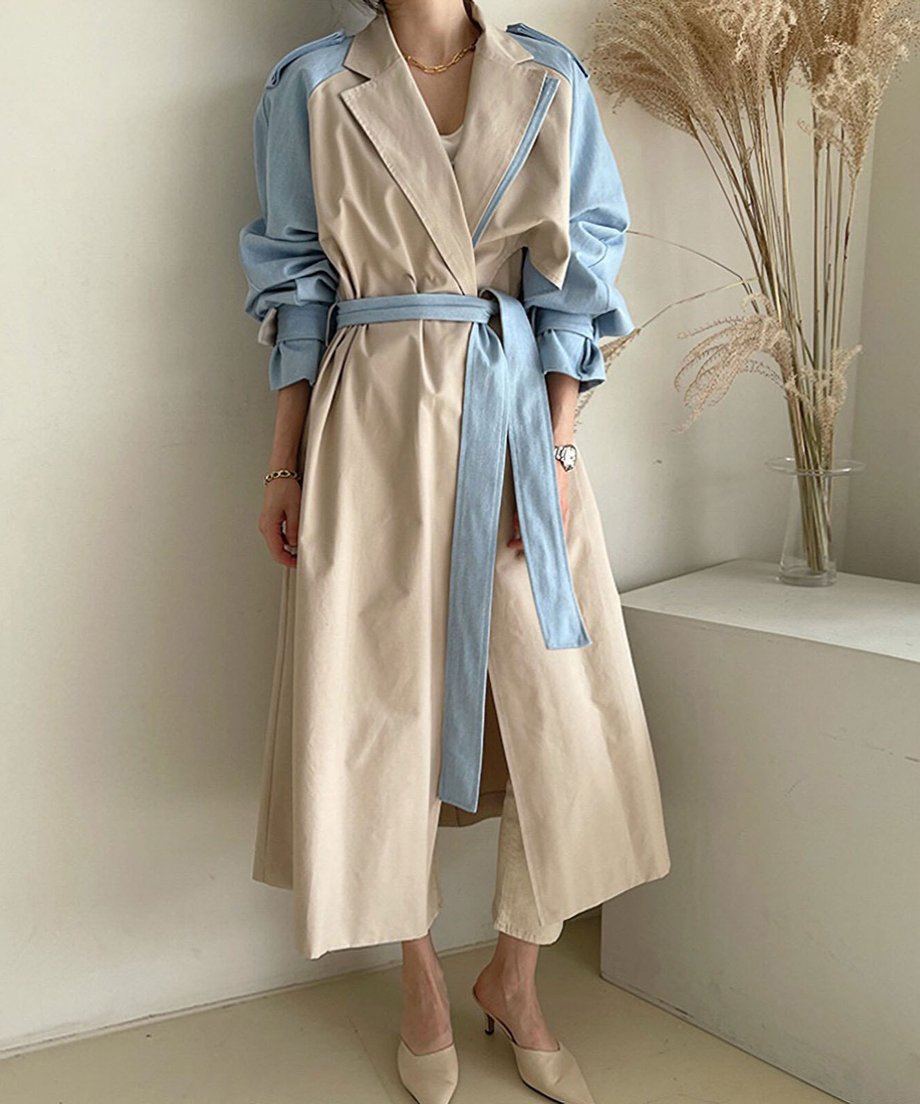 Raglan Sleeve Trench Coat