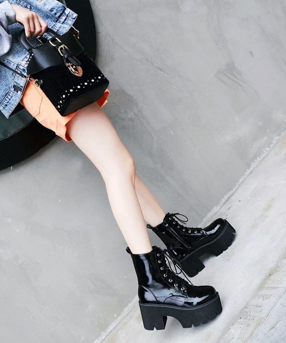 Lace Up Platform Boots