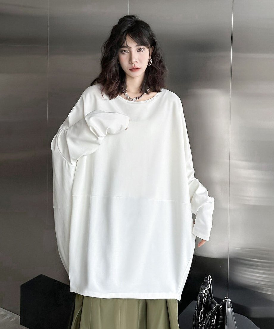 Oversized Drop Shoulder Long Sleeve Tee