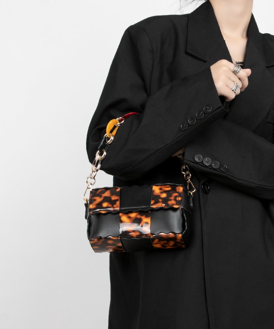 Tortoiseshell Chain Shoulder Bag