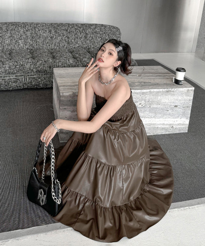 Gathering Flare Skirt
