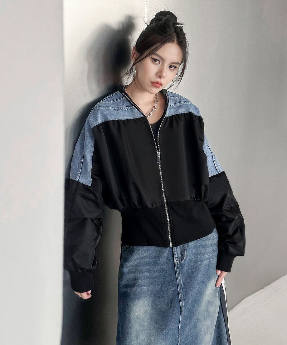 Collarless Zip Jacket