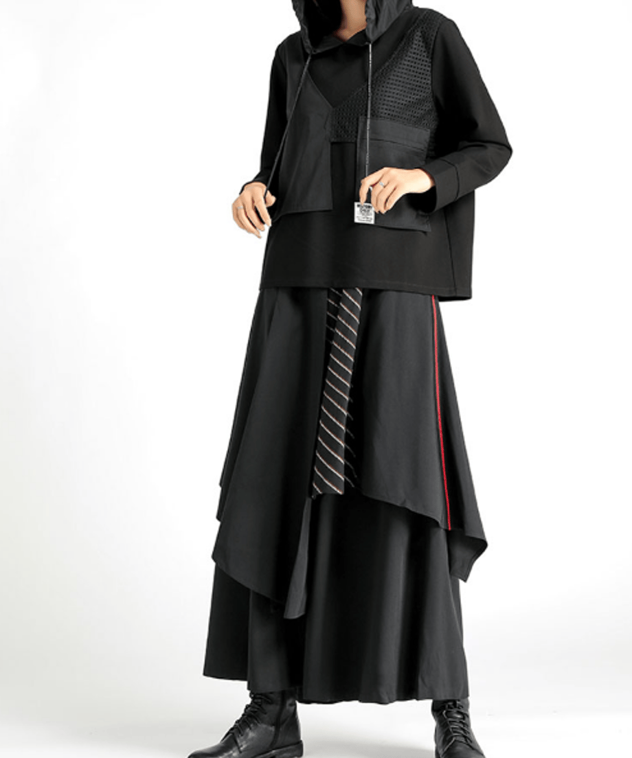 Layered Wrap Wide Pants