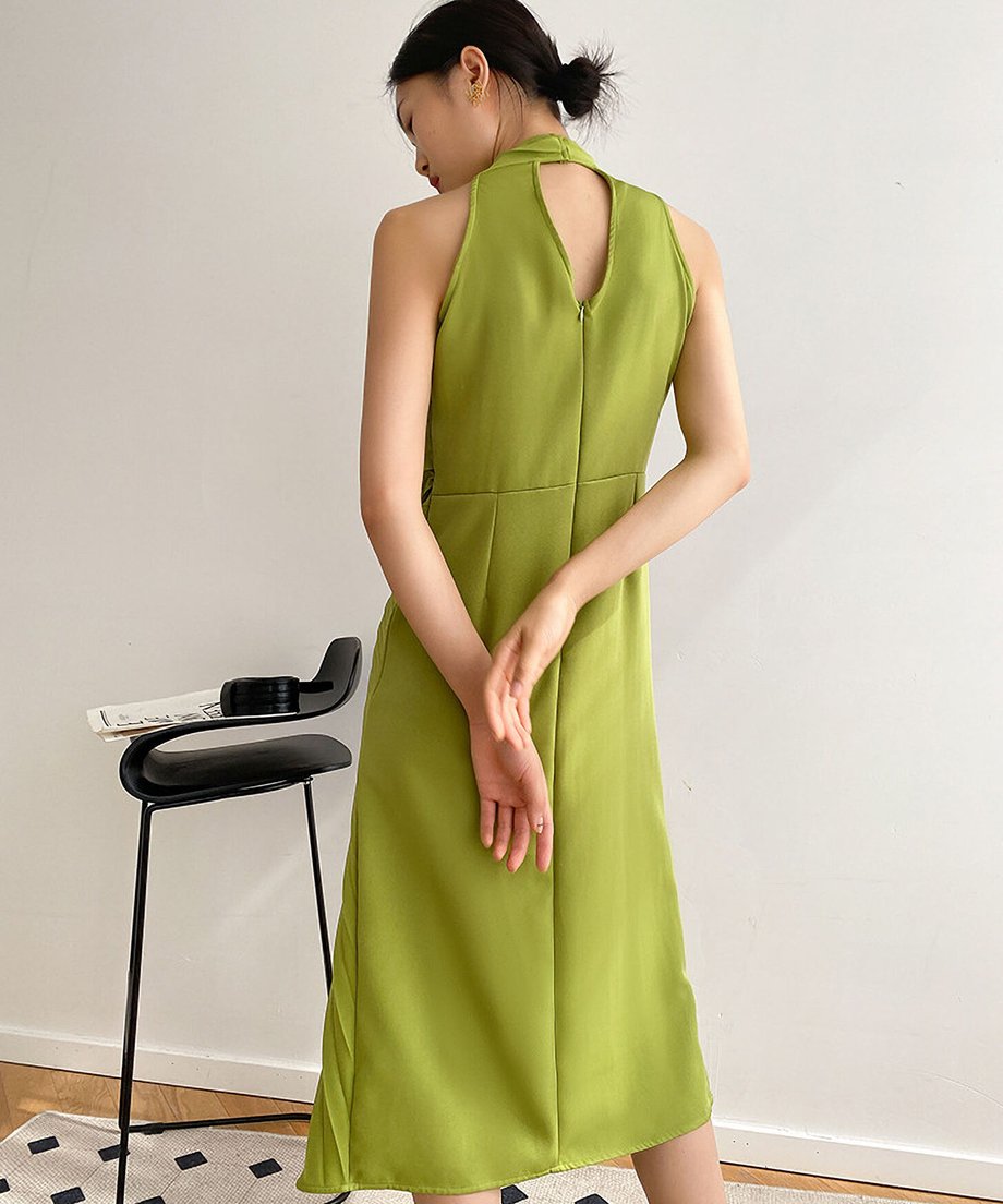 Halter Pleat Dress