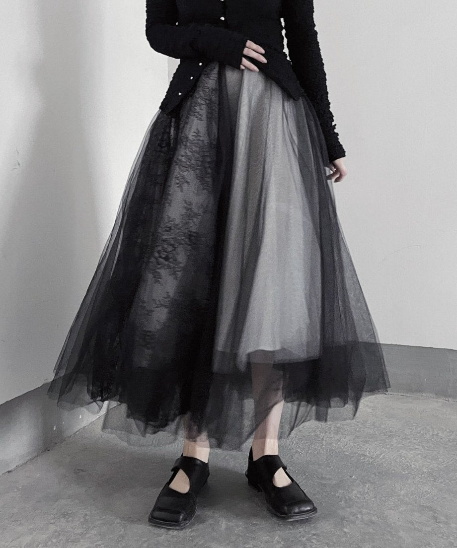Tulle Layered Gradient Skirt