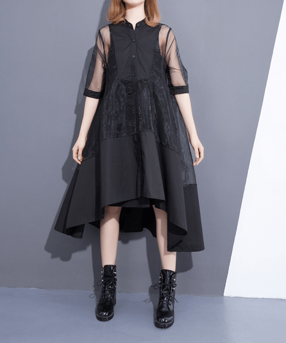 See-through Fishtail Dress