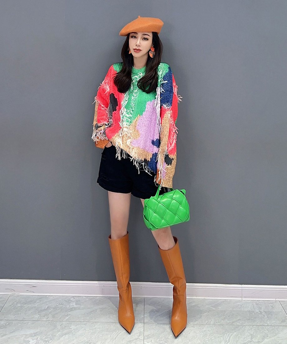 Colorful Jacquard Sweater