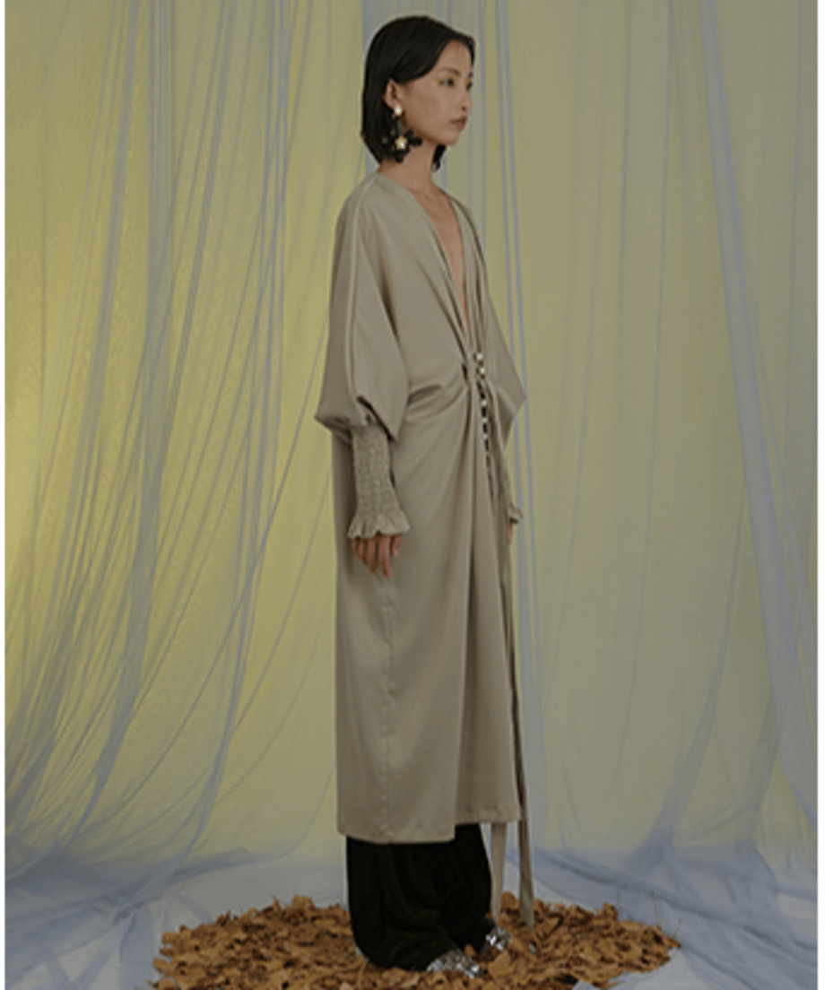 Drape Belted Deep V Cardigan