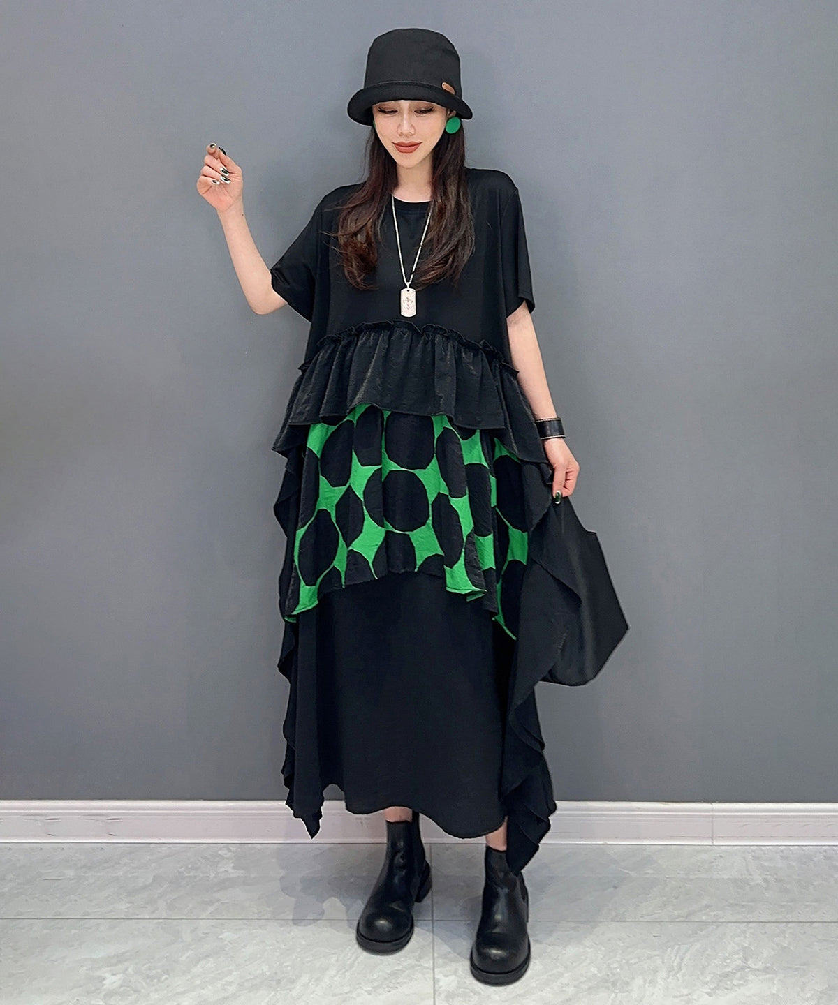 Dot Tiered Dress