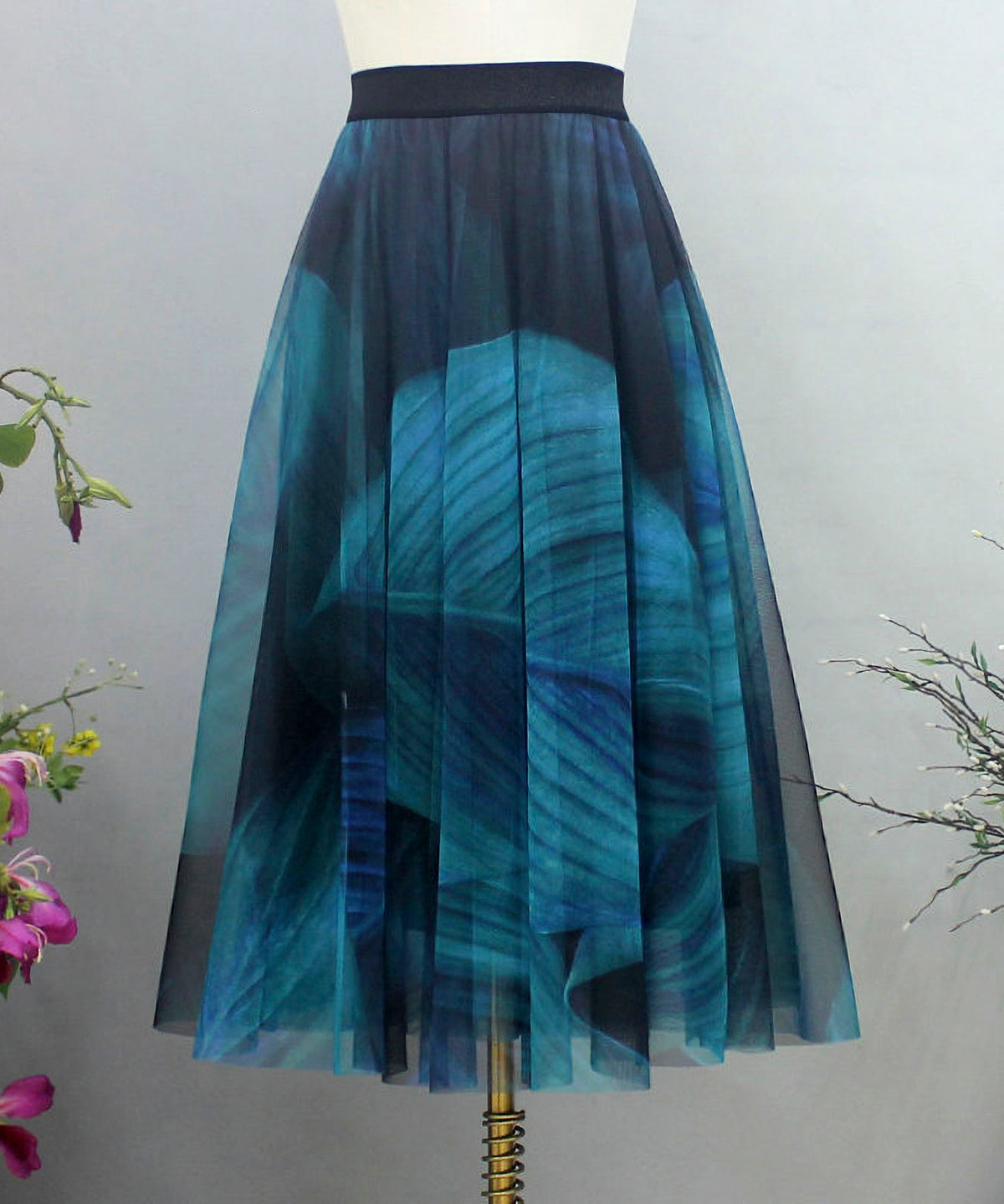 Tulle Layered Flare Skirt
