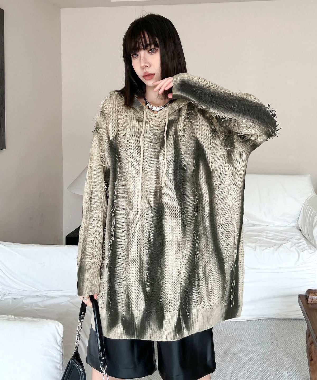 Gradation Mesh Hoodie