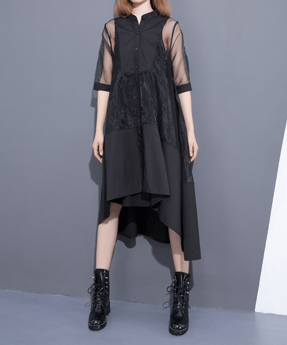 See-through Fishtail Dress