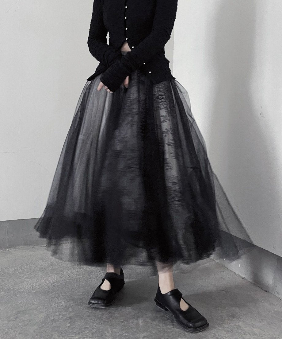 Tulle Layered Gradient Skirt