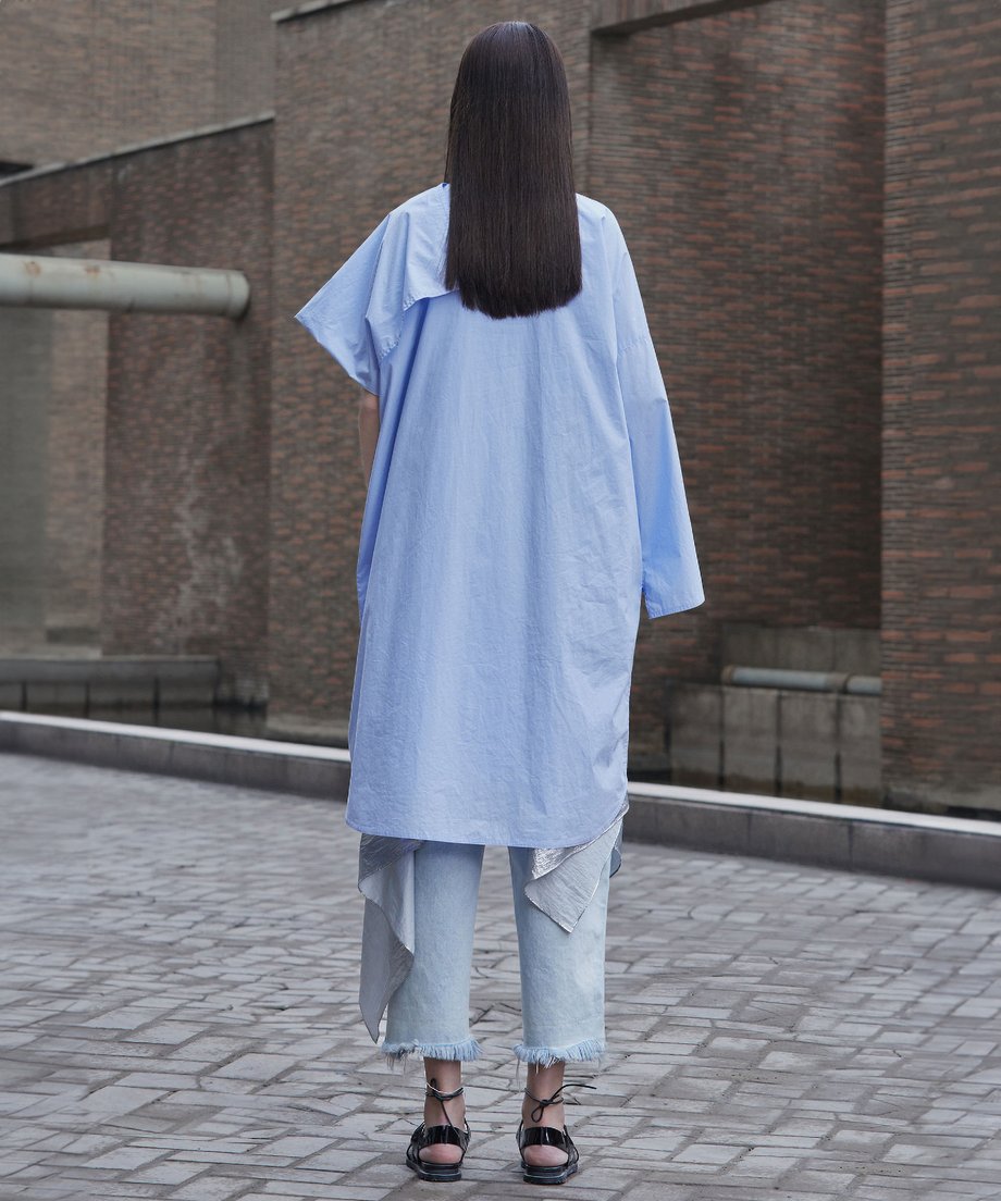 Cross Yoke 2-way Blouse