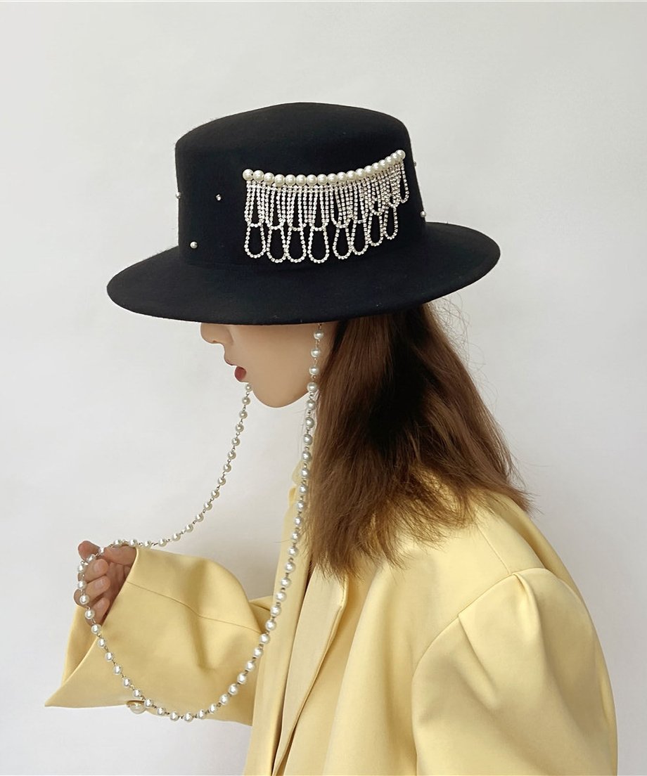 Beaded Veil Hat