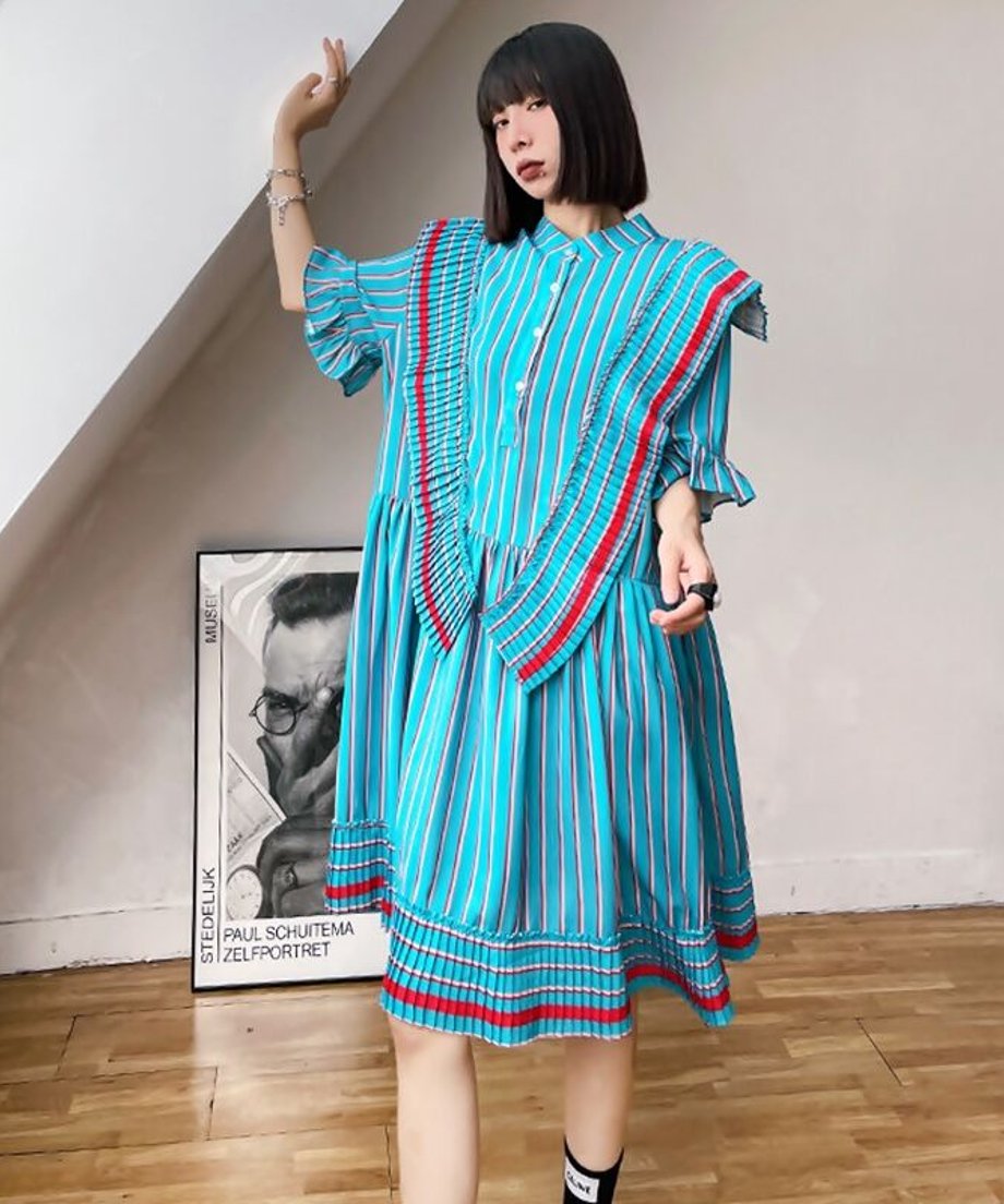 Frilly Pleated Dress
