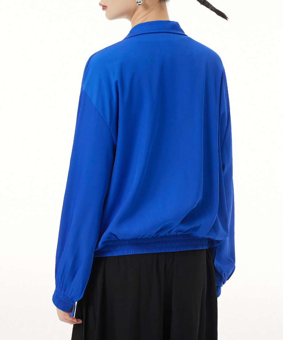 Scarf Detail Volume Jacket