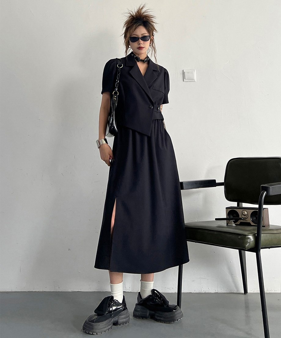 Faux Two-piece Dress