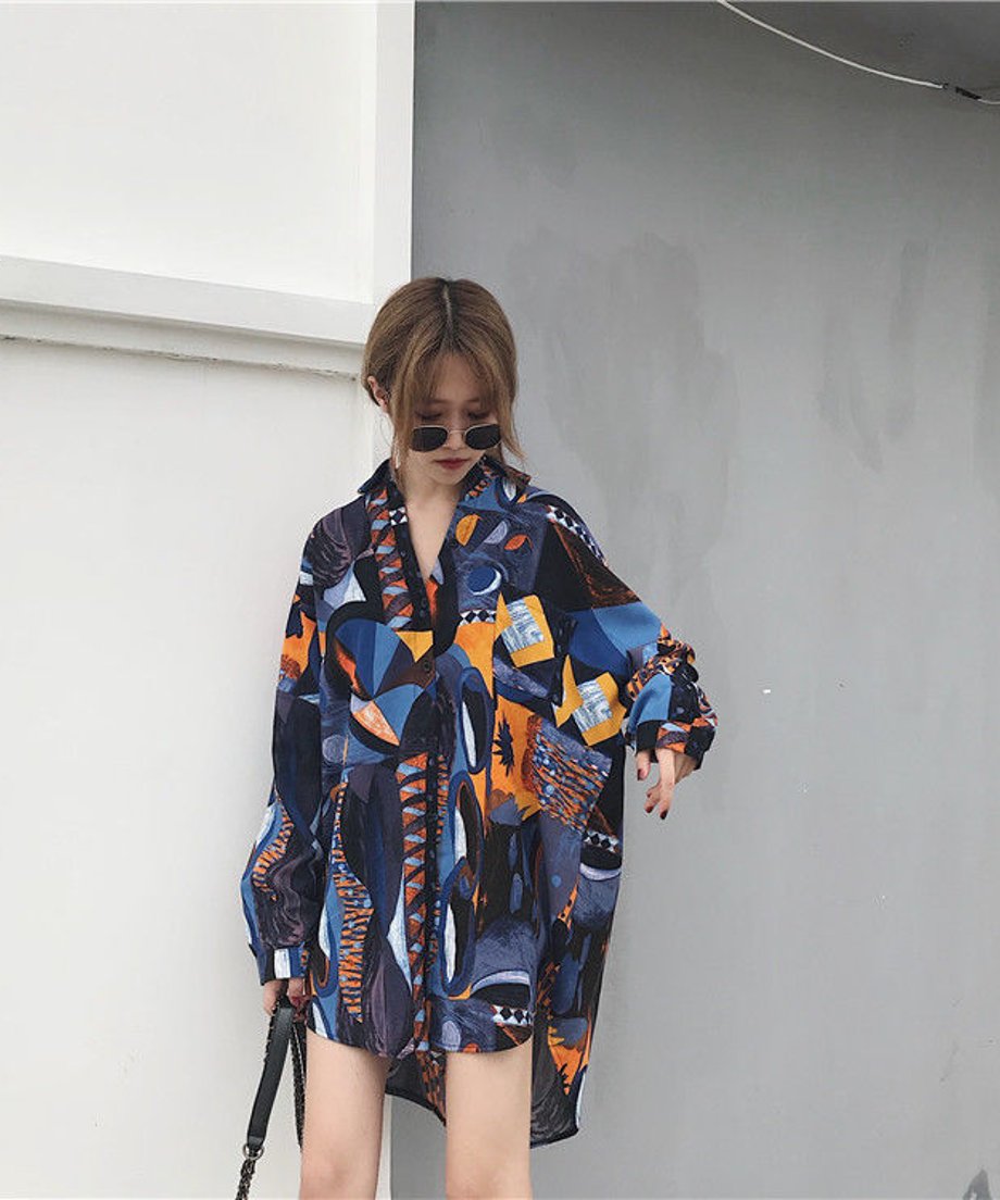 Geometry Loose Blouse