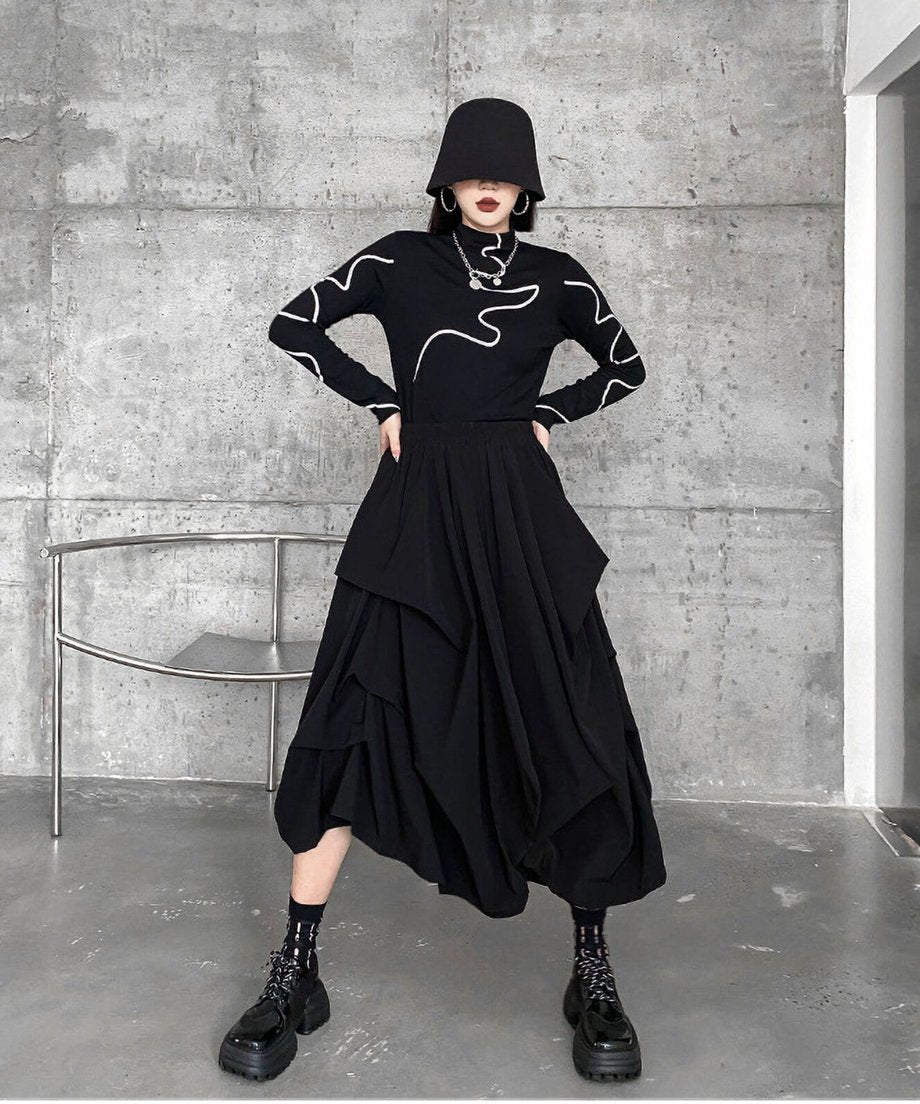 Draped Wide Pants